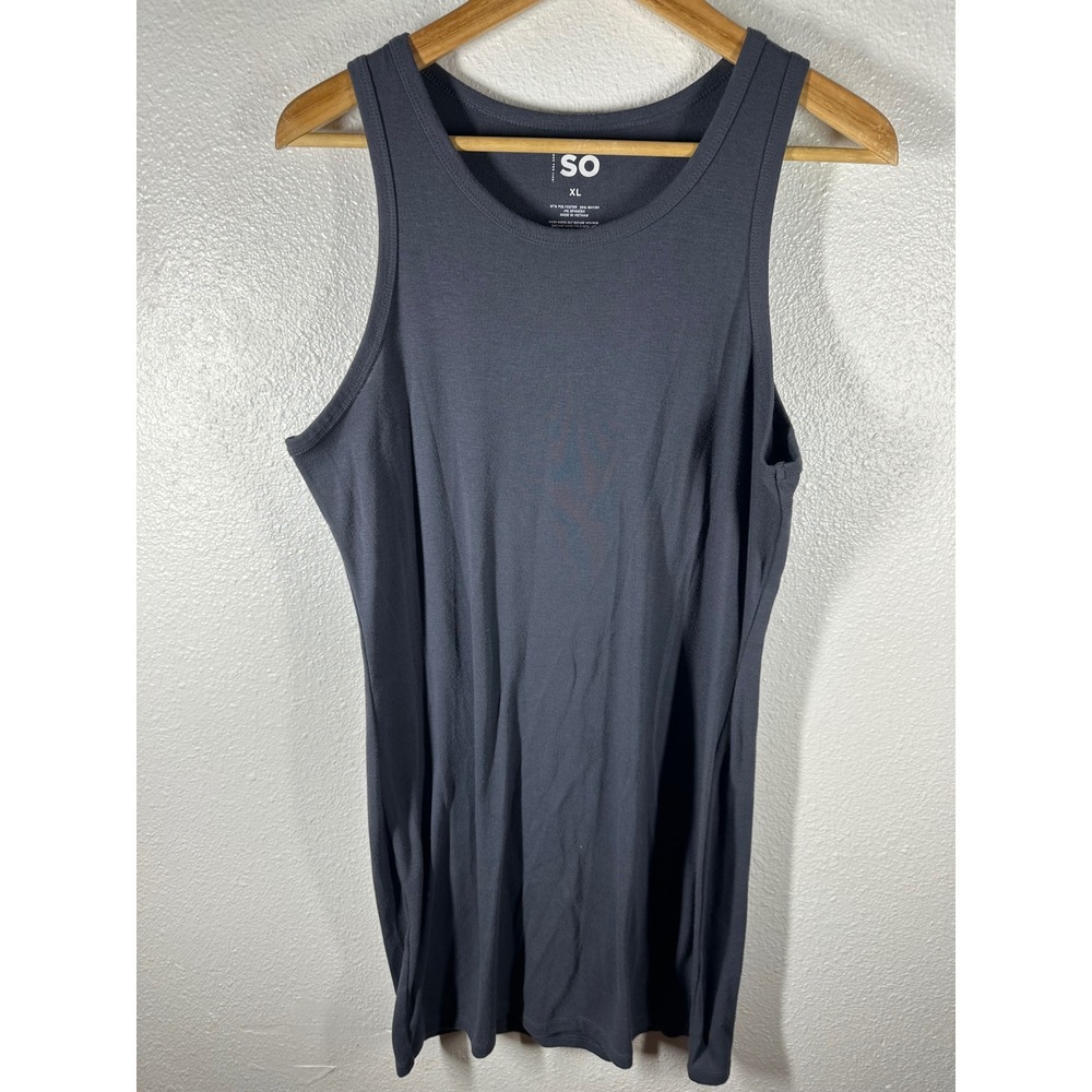 SO Tank Top Womens XL Gray Goods For‎ Life Sleeveless Scoop Neck Stretch Jersey